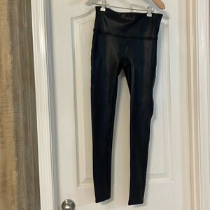 Spanx faux, leather legging, black size medium, like new